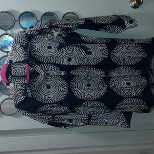 🌺NAVY & WHITE SNAP FRONT Blouse